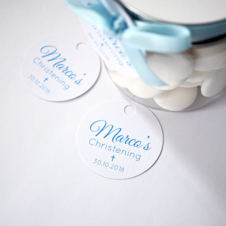 Christening Bomboniere tags Baptism bomboniere Customised Etsy