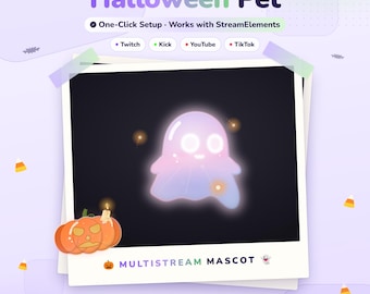 MultiStream Pet and Goal Widget • Halloween Stream Overlay • Reacts to Alerts and Events • Twitch Kick YouTube TikTok