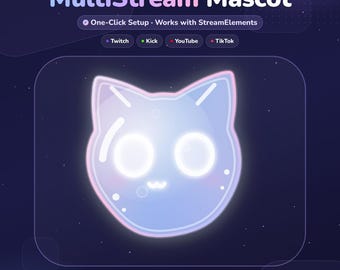 MultiStream Pet and Goal Widget • Interactive Customizable Character Overlay • Reacts to Alerts and Events • Twitch Kick YouTube TikTok