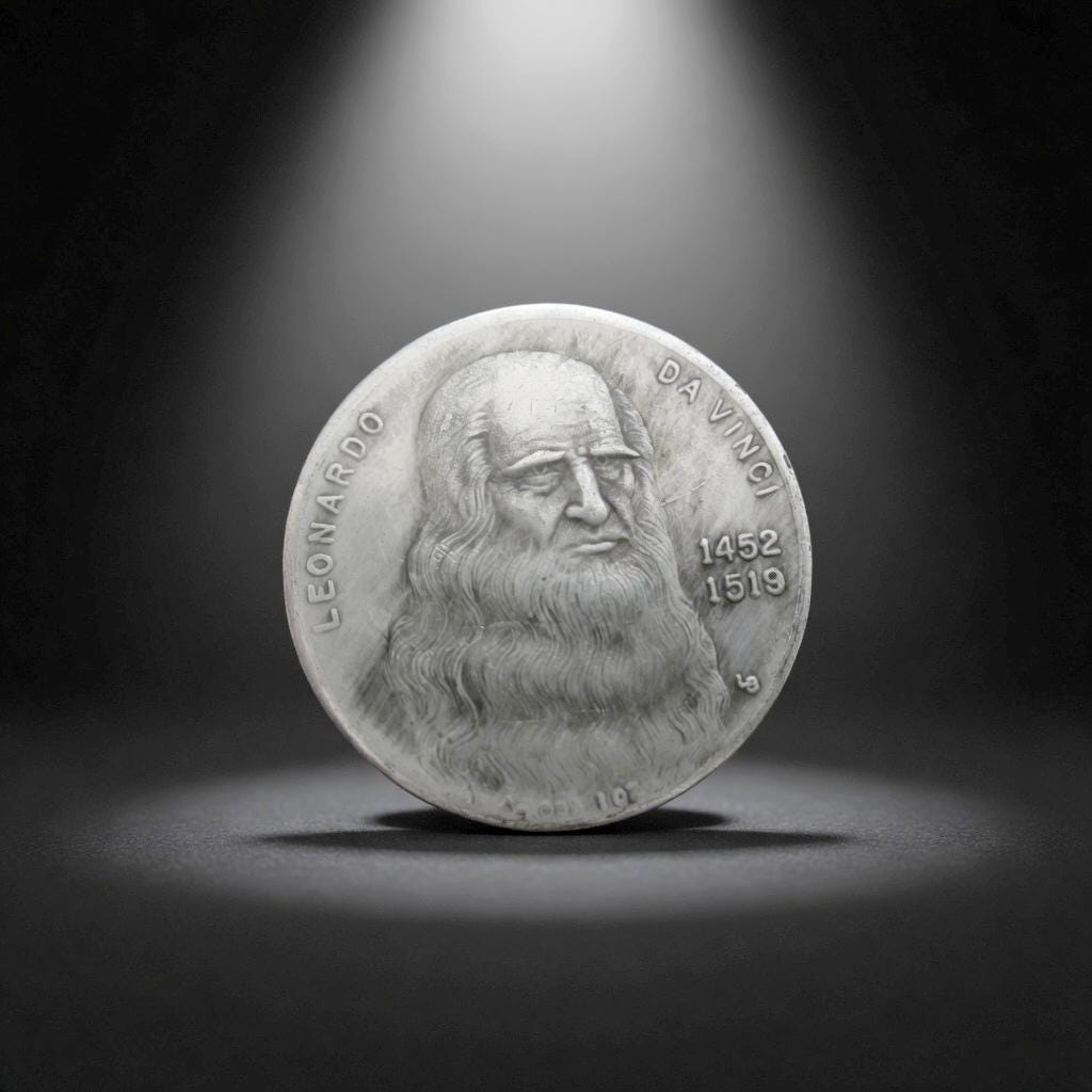 Leonardo Da Vinci Coin - Etsy
