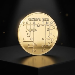 Morse Code Challenge Coin | CW Operator Commemorative Badge, Ham Radio History