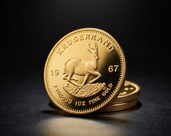 Réplica de moneda Krugerrand bañada en oro, moneda de recuerdo de Sudáfrica de 1967, ficha coleccionable, regalo numismático, moneda de exhibición.