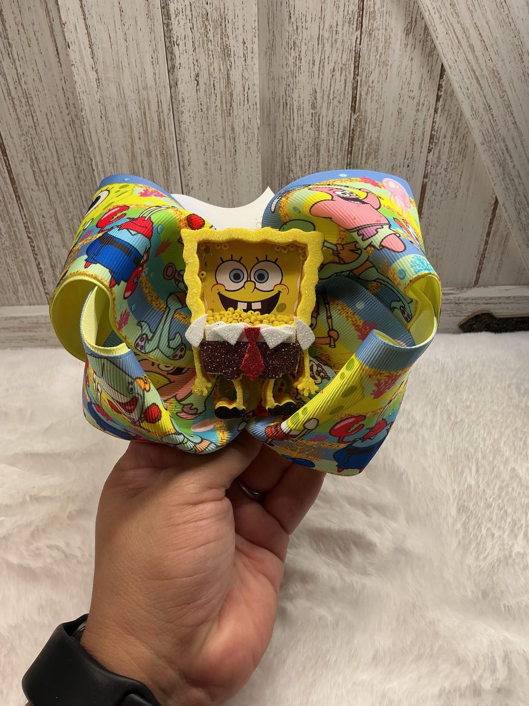 Sponge Bob Hair Bow - Etsy