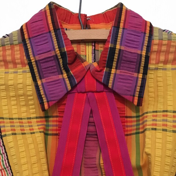 Anna Dress - Rainbow Stripe Seersucker main image 1
