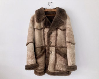 70s Vintage SHEARLING Coat by Lawrence in Toasted Marshmallow