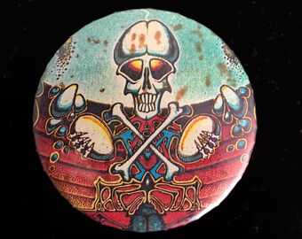 70s GRATEFUL Dead Button, Authentic Vintage Pin with Aoxomoxoa Album Artwork