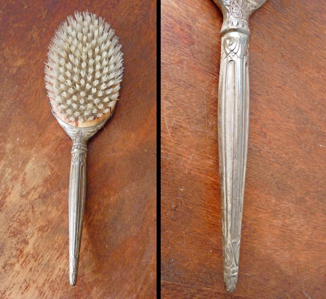 1800s Ornate Hair BRUSH in Sterling Silver Etsy