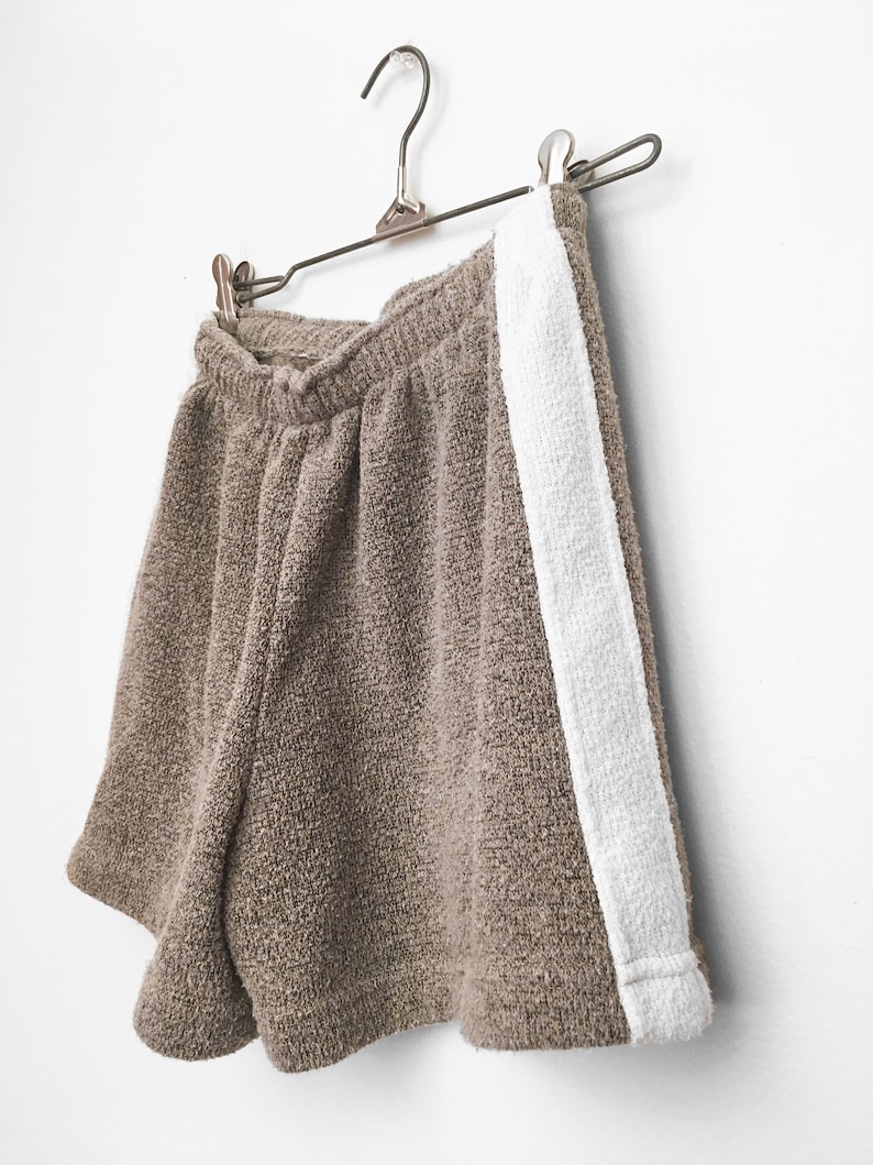 high waisted terry cloth shorts