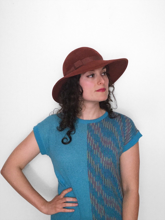 70s Floppy Hippie Hat by ERNIE in Paprika