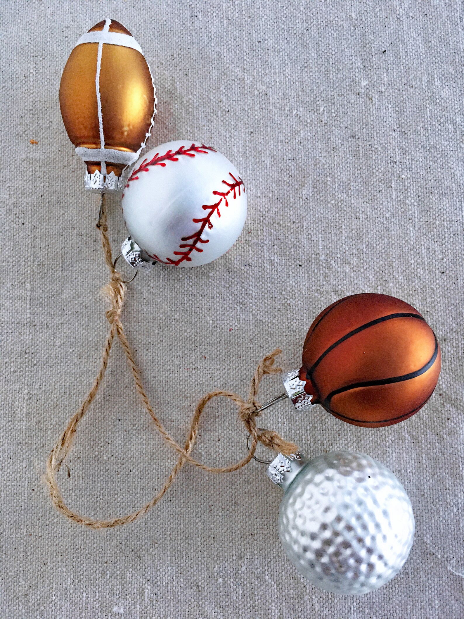 SPORTS Themed Christmas Ornaments Set of 4 Etsy