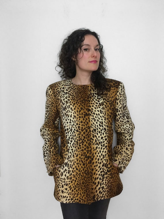 80s VALENTINO Leopard Blazer Coat, Genuine & Rare 