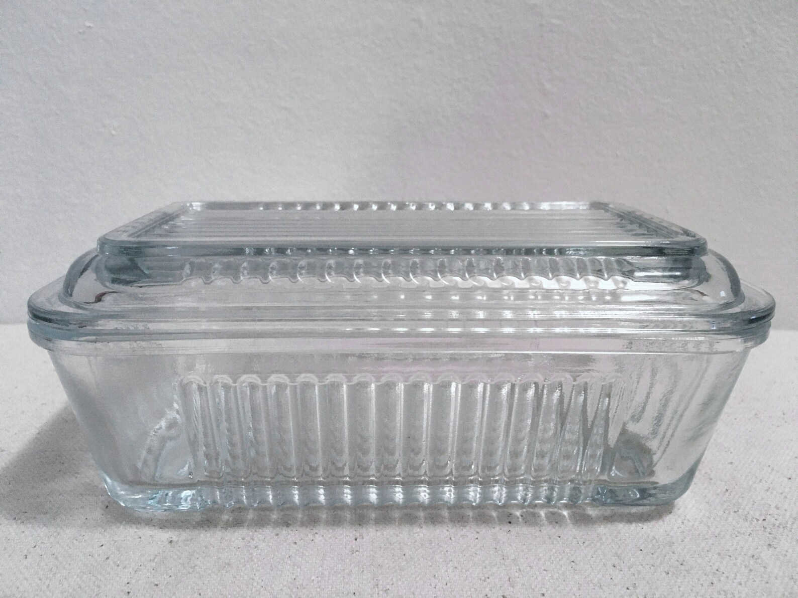 Clear Pressed Glass Butter Dish with Lid by Pasabahce Etsy