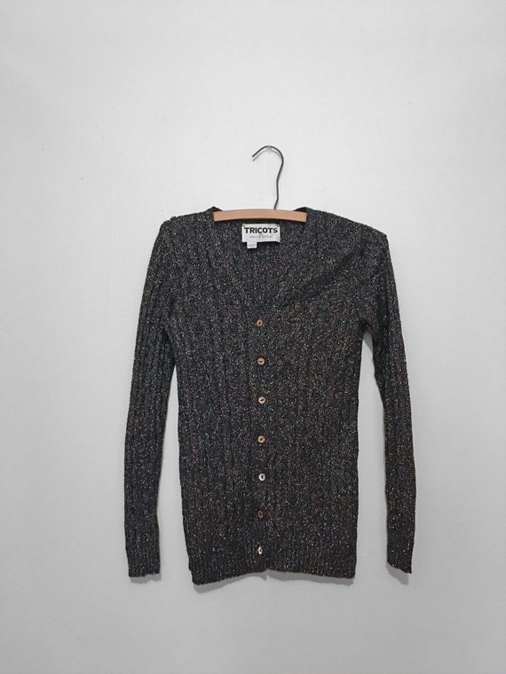 70s SPARKLE Cardigan Sweater, Tricots by Youth Gui