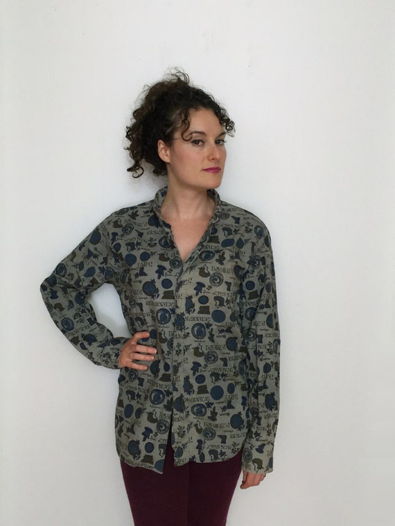 Best 60s Oxford Button Shirt with ROMAN Novelty Pr