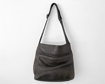 90s COACH Sonoma Handbag 4920 in Pebbled Gray Leather