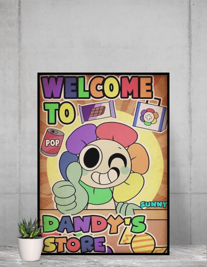 Dandys World Poster | Roblox Game Wall Art | Cute Cartoon Adventure ...