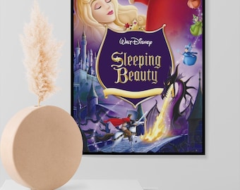 Poster Dornröschen | Prinzessin Fairytale Wall Art Print | Zauberhafte Kinderzimmer Dekoration | Klassisches Disney inspiriertes Geschenk für Kinderzimmer