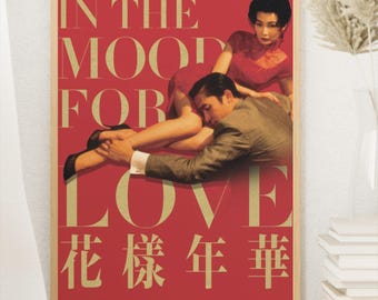In the Mood For Love Poster | Wong Kar Wai Film Wand Kunst | Romantisches Kino Poster | Ästhetischer Film Dekor | Arthouse Geschenk