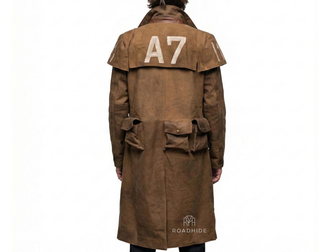 Fallout Veteran NCR Ranger A7 Duster Brown Trench Coat | New Vegas ...