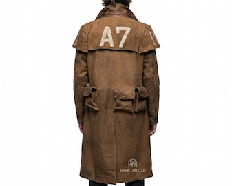 Gabardina marrón A7 Duster de la RNC de veterano de Fallout / Cosplay de Ranger de New Vegas