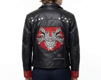 Chaqueta de cuero para cosplay de Arcane S2 Vi / Chaqueta de motociclista inspirada en League of Legends