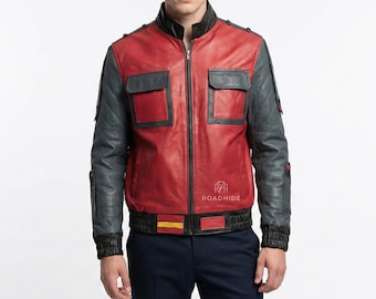 Chaqueta de cuero de Marty McFly de Regreso al Futuro 2 / Chaqueta inspirada en Michael J. Fox