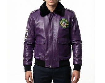 Chaqueta de Batman Joker Goon / Cosplay morado de Bob el Goon