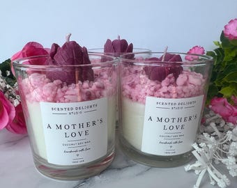 A Mother's Love Tulip Candle | Coconut Soy Wax Spring Floral Dessert Candle