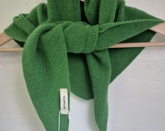 Pure Wool Handmade Knit Triangle Neck Scarf Headscarf Lightweight Luxury Accessory Gift