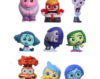 Inside Out 2 Mini Action Figures – 9Pc Emotion Character Set for Kids