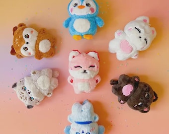 Kpop Plush Stuffed Toys Keyring Kawaii Cartoon Pendant Accessories Bag Fans Gift