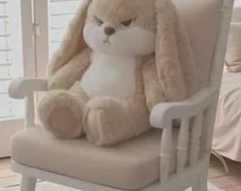 Grumpy Bunny Plush Toy – Soft Cotton Stuffed Rabbit