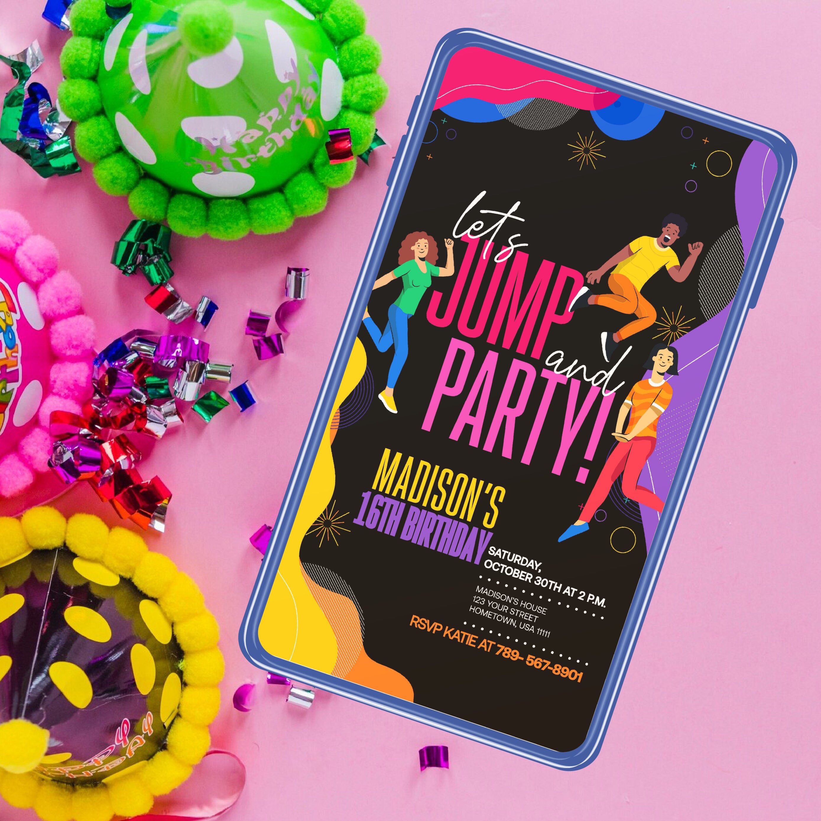 Birthday Evite Birthday Party Invitation Boy Virtual Etsy Canada