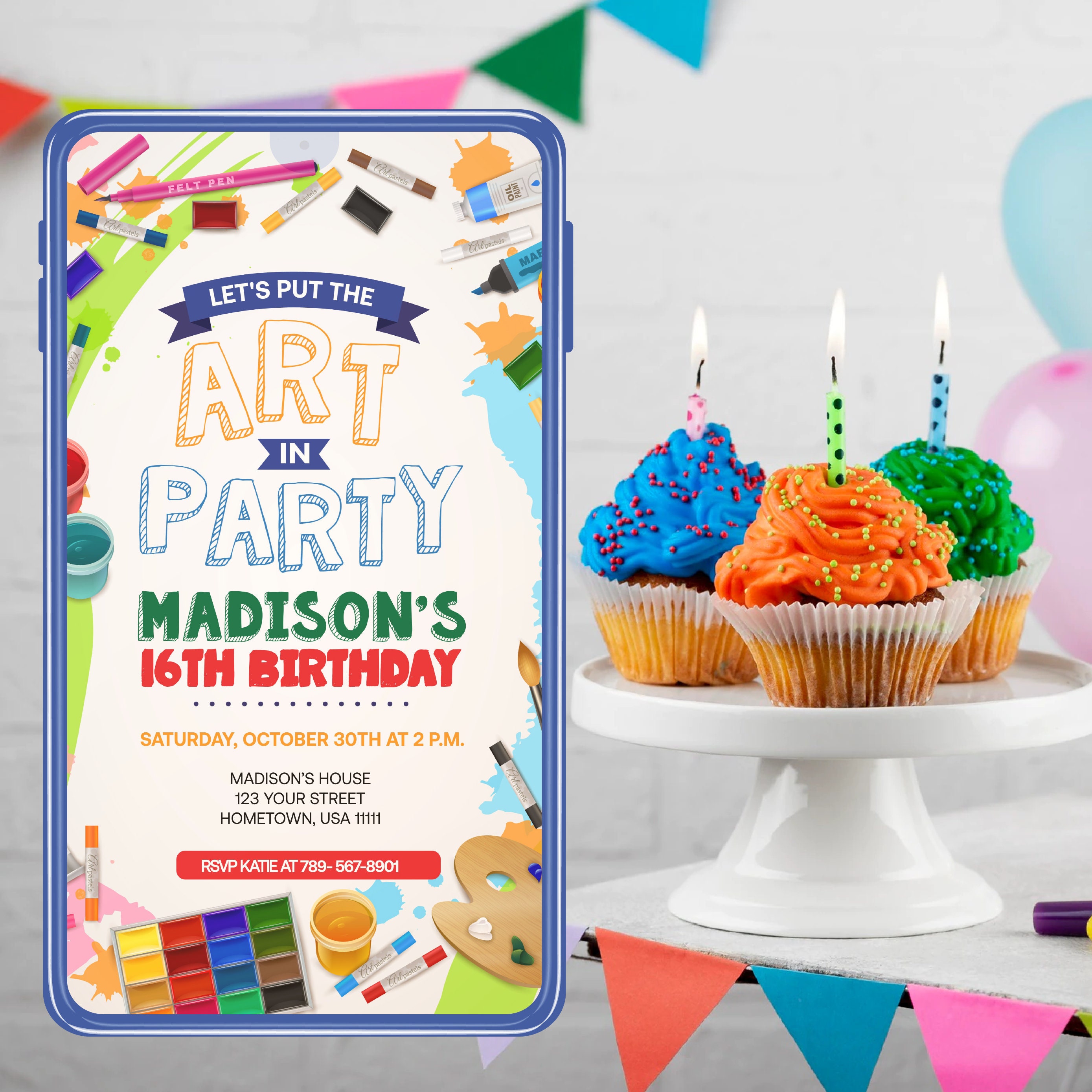 Birthday Evite Virtual Birthday Invitation Printable Kids - Etsy