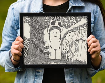 König Richard - Tusche Zeichnung - Hand Gezeichnet und Gescannt zum digitalen Download!