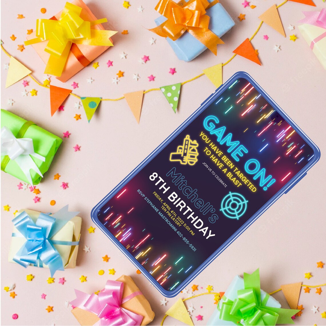 Laser Tag Birthday Invitation Template for Kids Printable | Etsy