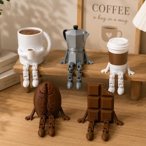 Kaffebardekor, Julklapp för kaffeälskare, Kaffehörndekor, Kaffedekorationsfigurer, Kaffetillbehör