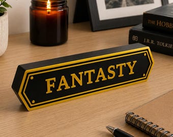 Book Genre Sign, Personalized Bookshelf Decor, Custom Bookish Sign, Book Lover Gift, Reading Nook Decor, Fantasy Romance Crime Book Decor