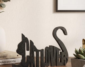 Cat Lover Decor, Cat Lover Gift, Cat Shelf Decor, Cat Mom Gift, Kitty Home Decoration, Cat Owner Gift