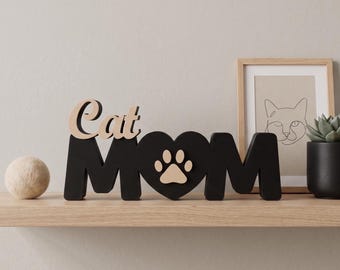 Cat Mom Decor, Cat Mom Gift, Cat Lover Gift, Cat Decor