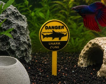 Shark Zone Aquarium Decor, Fish Tank Decor,  Aquarium Decoration, Fish Tank Ornament