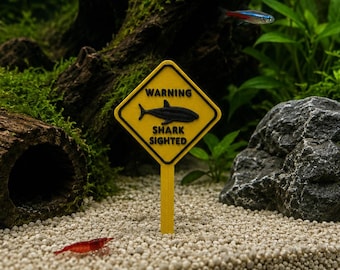 Shark Sighted Aquarium Decor, Fish Tank Decor,  Aquarium Decoration, Fish Tank Ornament, Betta Tank Decor