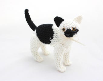 Black and White Kitten Doll