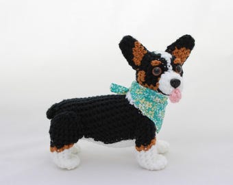 Tricolor Corgi Doll