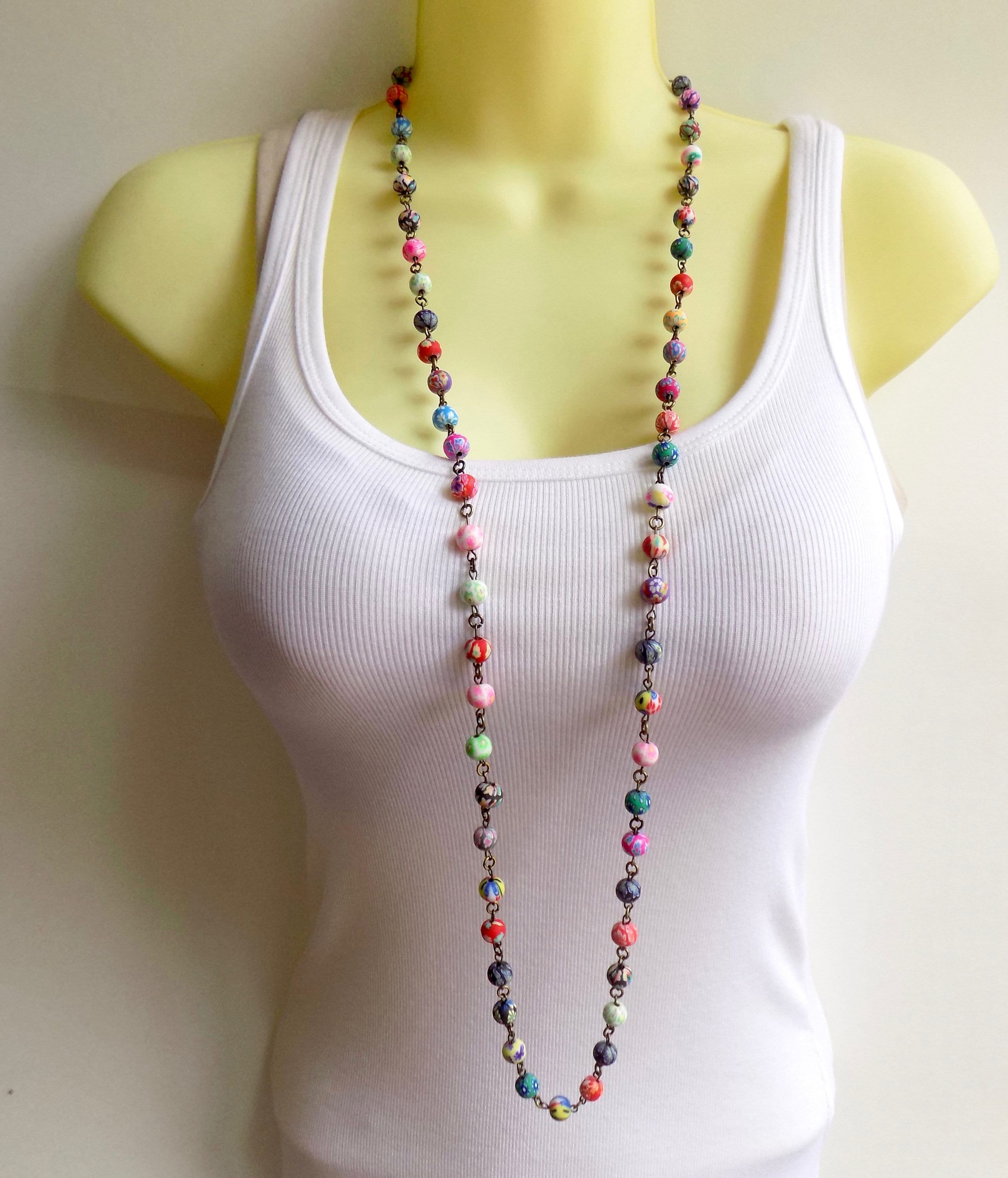 How To Make A Long Beaded Necklace - Running With Sisters