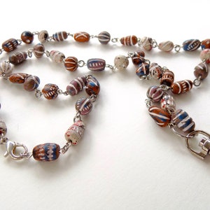 Fun and Colorful Clay Beaded ID Lanyard -Hand Painted Clay Bead Multicolored Long Beaded ID Badge Lanyard