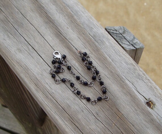 Bandel studs anklet (whitexblack) 3個セット Products