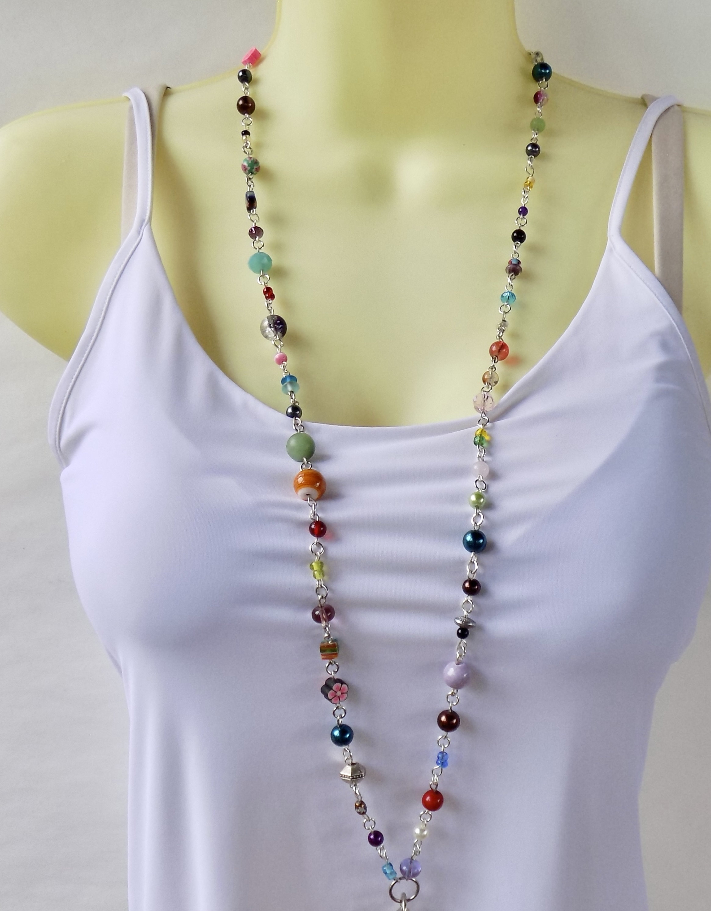 Unique, Colorful Beaded Lanyard - Many Colors and Styles of Beads in ...