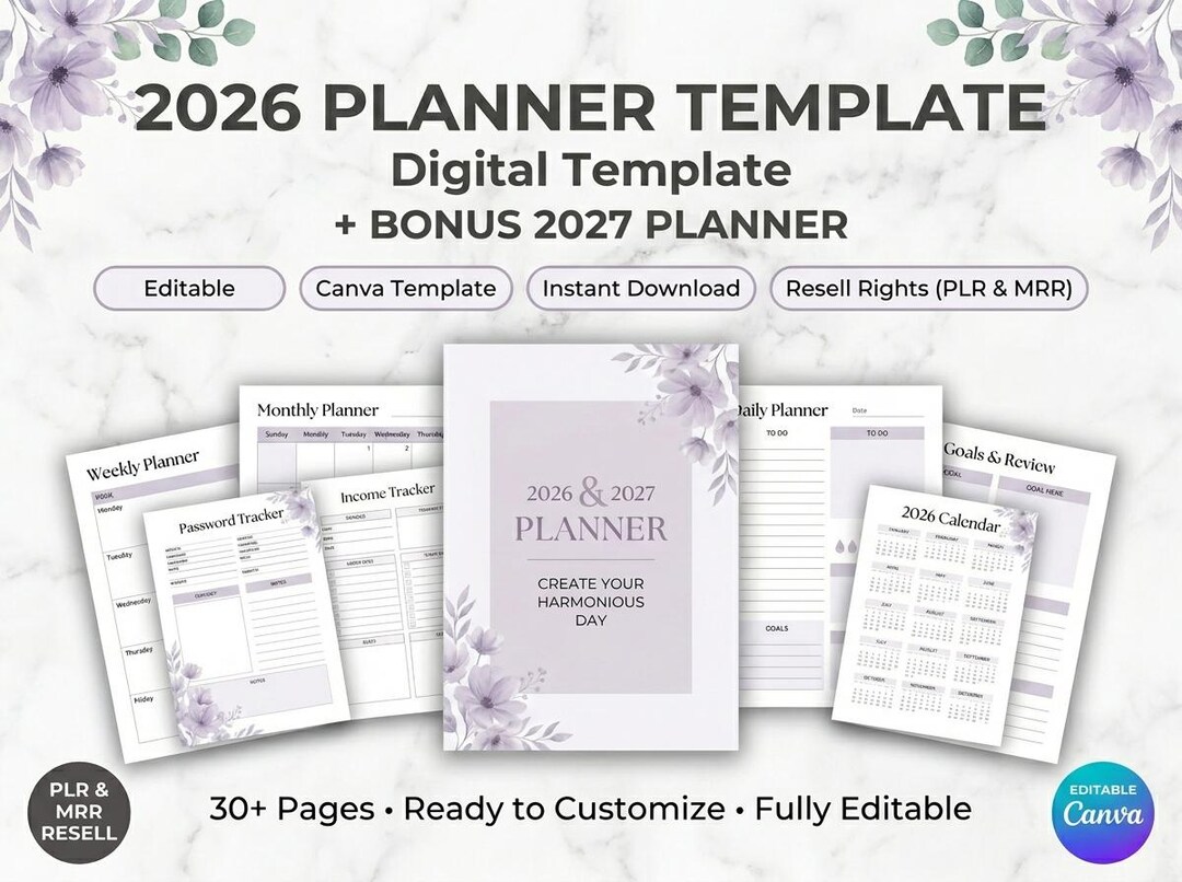 2026 Hyperlinked All-in-one Digital Planner for iPad and Goodnotes ...