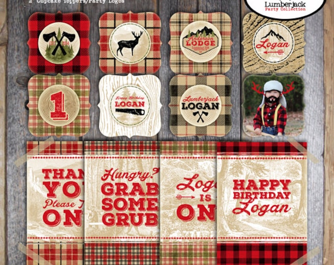 Lumberjack Party Signs Lumberjack Birthday Party Centerpiece Signs 5 X ...
